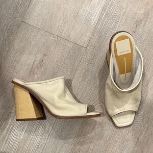 Dolce Vita Cream Open-Toe Mules size 6 worn once